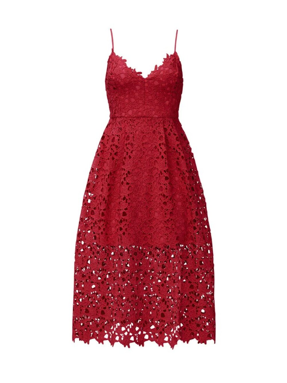 ASTR The Label | Lace V-neck A-line Midi Dress | NWT